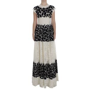 Dolce & Gabbana Floral Lace Ricamo Long Ball Maxi Women's Dress